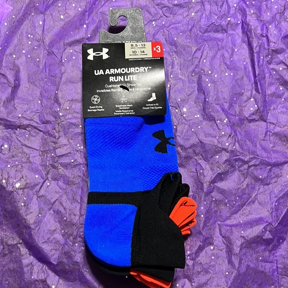 Under Armour UA ARMOURDRY RUN LITE 3 pr NEW BNIP 8.5-13 men’s - Picture 3 of 6